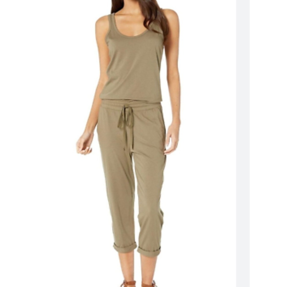 Michael Stars Anthro Olive green Khaki Cotton Jumper Overall sz S